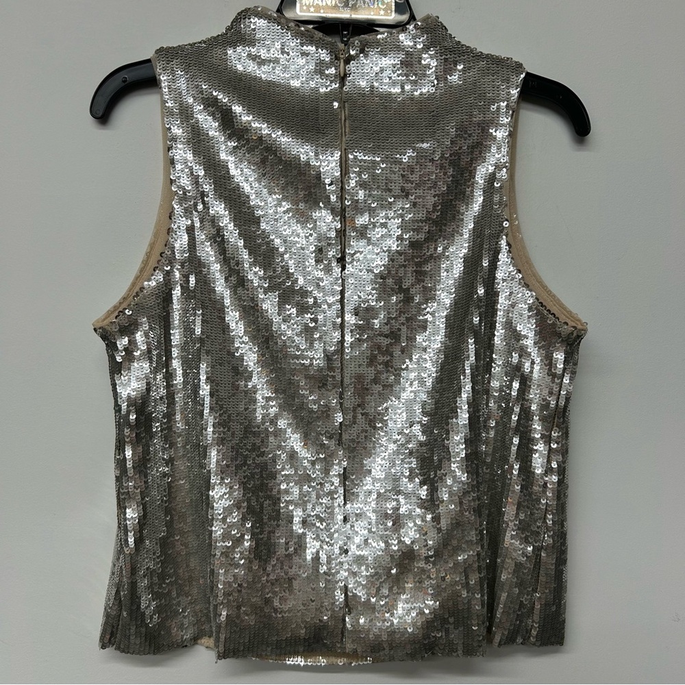 00s Zara silver sequined top πΈ - Picture 2 of 3